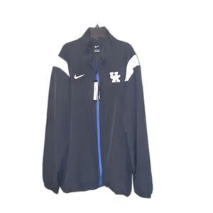 Nike Kentucky UK Wildcats Jacket Full Zip On Field Black Mens 2XL NWT